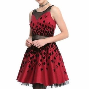 DC Comics Red and Black Dress